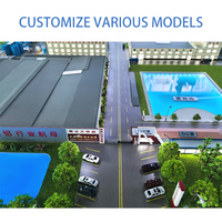 Modelo de escala de planificación arquitectónica integrada personalizada Diseño moderno en 3D para la gestión de proyectos de plantas operativas