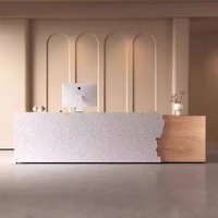 Bureau d'accueil personnalisé, simple et moderne, en bois pour bureau, salon, hôtels, salons de beauté, peinture, pour salles de sport, centres commerciaux