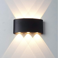 Applique murale LED extérieure carrée haut/bas 2W-12W étanche IP65 pour jardin, cour, hôtel, couloir, intérieur, balcon, chambre à coucher