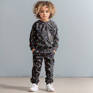 Custom alta qualidade gola camisola conjunto com bolso roupas de bambu Halloween infantil - Product Image 3