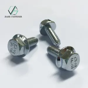 DIN6921 Hex Head Flange Bolt Chamfered Full Teeth Without Serrated GB5787 Grade 8.8 10.9 12.9