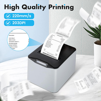 Rouleau de papier autocollant de 3 pouces pour la facturation des aliments Machine POS portable sans fil BT 80mm Imprimante de reçus thermique pour les petites entreprises