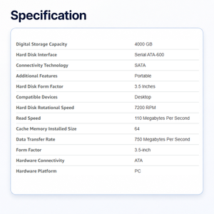 Hard driive <strong>4TB</strong> WD40EFRX <strong>WD</strong> <strong>Red</strong> NAS Hard Drive HDD Internal 3.5 Inch SATA 6Gb/s My Cloud EX2 EX4 Camera Hard Disk NVR CCTV - Product Image 2