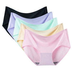 Bestseller: Mutandine Traspiranti per Ragazze, Slip Senza Cuciture in Seta Ghiaccio per Donne - Product Image 3