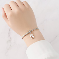 Offre Spéciale 925 Sterling Silver Star Moon Bracelet Pendentif Multicolore Zircon Fine Pendentifs Charmes Personnalisé En Gros