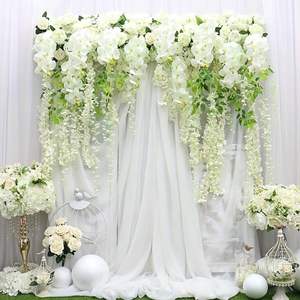 Guirnalda de Flores Artificiales de Tela Realista LANJO de Varias Longitudes (75cm-110cm) para el Día de la Madre y Año Nuevo - Product Image 4