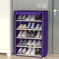 Support de rangement de chaussures détachable pour la maison Boîte d'organisation de chaussures multicouche Aucune armoire de rangement de chaussures tissées