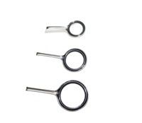 Weihai fabricant national 304 cadre en acier inoxydable anneau en céramique accessoires de pêche coulée canne à pêche construire anneau de guidage