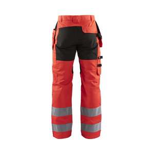BLAKLADER - 155218115599D128 Hi-Vis <b>trousers</b> <b>stretch</b> Red/<b>Black</b> - EAN 7330509883327 HI-VIS WORKWEAR - Product Image 2