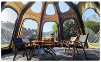 Tente dôme de toit, tube d'air gonflable, ronde, glamping, familiale, grande tente de camping en plein air, imperméable