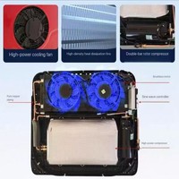 AC Rooftop Tenaga Listrik 12V 24V DC Hemat Energi dan Senyap untuk Camper, RV, Truk Tugas Berat, Caravan, Van, Pendingin 2400W