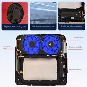 Enerji Tasarruflu Sessiz 12V 24V DC Elektrikli Tavan Tipi Park Kliması Karavan RV Ağır Hizmet Tipi Kamyon Karavan Vanlar 2400W Soğutma - Product Image 4