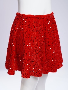 Girls Sequin <b>Skirt</b> Sparkly Mini <b>Skirt</b> Flared <b>Elastic</b> <b>Waist</b> Dance <b>Skirt</b> for Kids Birthday Party Christmas Stage Shows Custom - Product Image 5