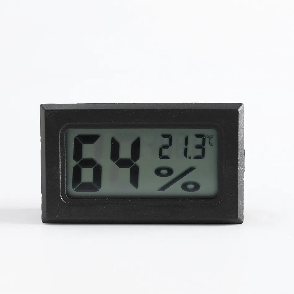 Digitale Lcd-Omgevingssensor Temp Tester Koelkast Vriezer Ingebed Vochtigheid Temperatuur Meter Mini Thermometer Hygrometer