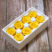Coffret Cadeau de Roses Éternelles Matériau, Fleurs Immortelles, Roses Séchées Artificielles, Têtes de Roses Préservées