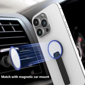 Support de téléphone de voiture à fixation arrière en alliage d'aluminium léger, rotatif, pliable, à aspiration magnétique, hauteur réglable, flexible - Product Image 4