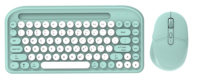 Keyboard Mouse Combo Nirkabel Dual Mode 2.4G BT LED Backlit USB 1200 DPI Ergonomis Plastik ABS Mini Portabel Ultra Tipis Campuran