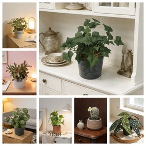 <span class=keywords><strong>Plante</strong></span> artificielle réaliste en pot avec feuilles d'eucalyptus, petit bonsaï, plantes artificielles vertes d'eucalyptus, décorations de table, décoration intérieure - Product Image 6
