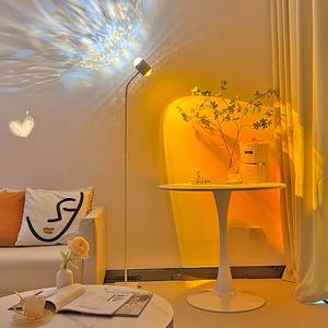 Lampada da Terra LED con Proiezione Tramonto, Lampada Atmosfera per Camera da Letto, Design Retrò Romantico con Effetto Onde d'Acqua, Altezza Regolabile, Controllo Touch - Product Image 4