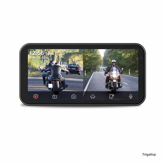 Motorcycle Smart Navigation Screen with CarPlay Android Auto 1080P Dual Camera TPMS for Various Motorcycles