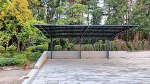 Abri d'auto en aluminium durable Tente de garage de stationnement pliable simple Pare-soleil en bois traité sous pression pour abri de voiture Auvent de stationnement - Product Image 3