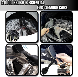 Cepillos de Limpieza para Autos con Cerdas Suaves y Mango, Portátiles, para Eliminar el Polvo y Detallar Ruedas y Neumáticos - Product Image 6