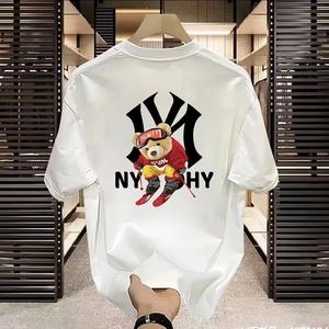 Fabricant en gros de vêtements pour hommes, t-shirts tendance pour hommes à manches courtes d'été, 100% coton, t-shirt imprimé ample et frais pour hommes - Product Image 5