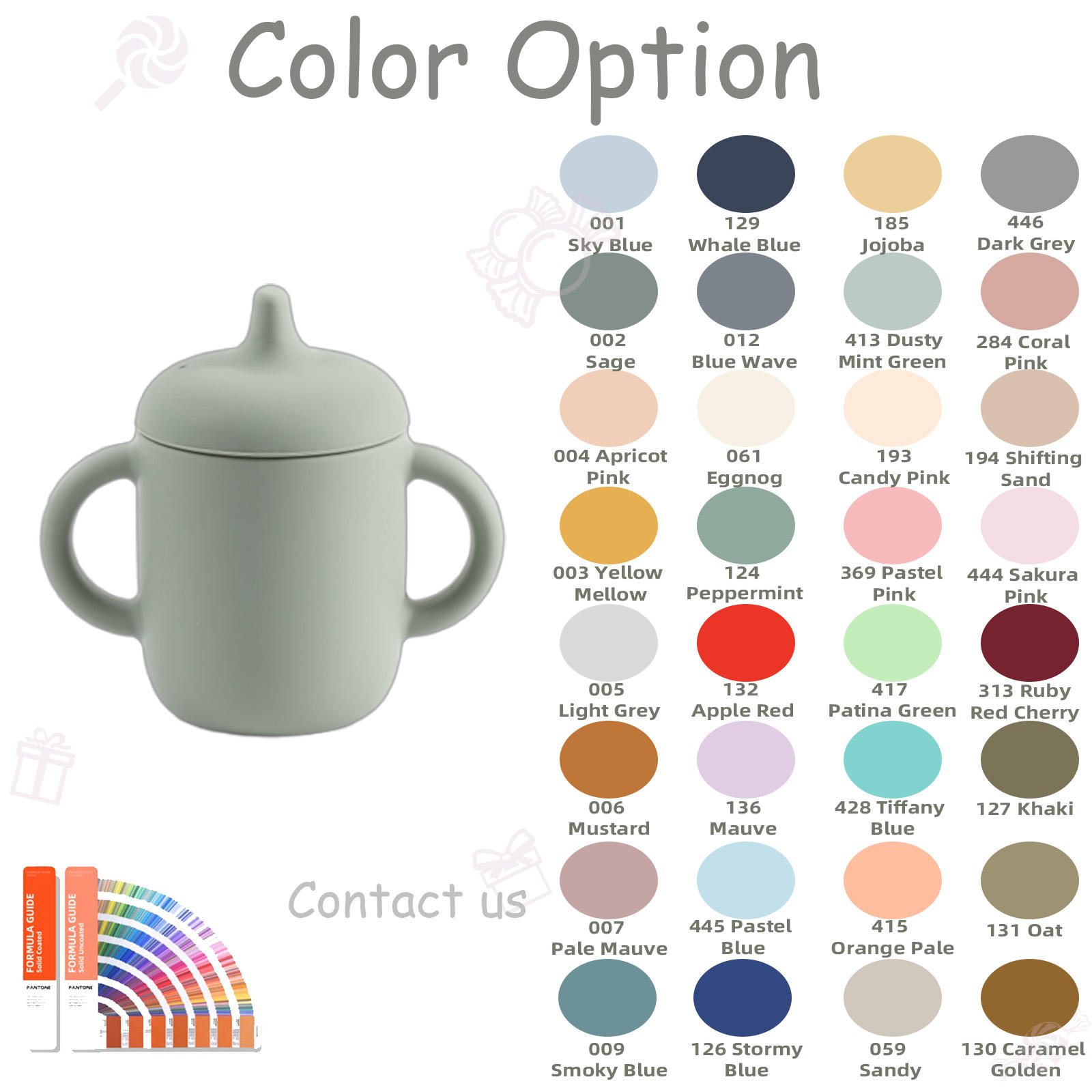 เนื่องจากด้ามจับถ้วย Sippy-กลาง