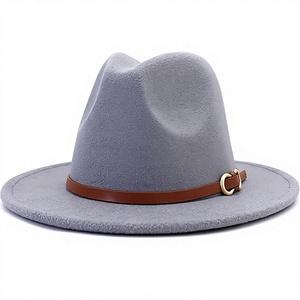 Sombrero de Fieltro Estilo Ranchero, Fedora de Moda Ecuestre - Product Image 1