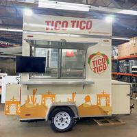 Mini remorque alimentaire mobile de 2,2 m pour hot-dogs, glaces, restauration rapide et vente de café