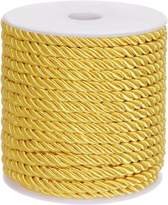 <span class=keywords><strong>Cordon</strong></span> en satin torsadé <span class=keywords><strong>de</strong></span> qualité supérieure <span class=keywords><strong>de</strong></span> 5 mm, <span class=keywords><strong>cordon</strong></span> à 3 brins, <span class=keywords><strong>cordon</strong></span> doux pour la décoration artisanale, la décoration <span class=keywords><strong>de</strong></span> la maison, les attaches <span class=keywords><strong>de</strong></span> rideaux - Product Image 1
