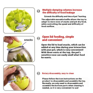 Jouets écologiques pour animaux de compagnie pour chiens et chats, stimulant l'<span class=keywords><strong>intelligence</strong></span>, interactifs, distribution de nourriture, nettoyage facile, ABS+PC - Product Image 4