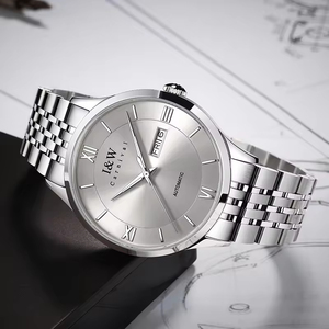 Montre mécanique automatique de luxe pour homme, bracelet en acier inoxydable, affichage du calendrier hebdomadaire, cristal saphir - Product Image 3