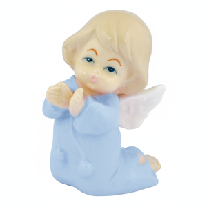 ประติมากรรมเซรามิก-หน้าเทวดาสีฟ้า 4.7*4.4*6.2 นิ้ว - Product Image 2