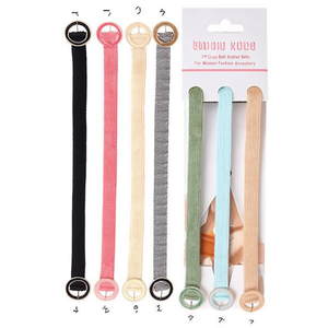 Cinturón de punto de PP con hebilla redonda de 5 cm para mujer, accesorio de moda - Product Image 2