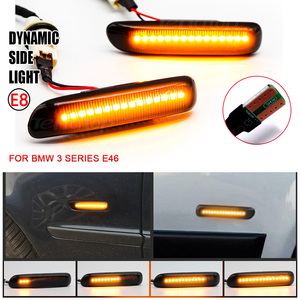 Luci di posizione laterali a LED fluenti dinamiche sequenziali per BMW serie 3 E46 limousine Touring coupé Cabriolet lampada con indicatori di direzione compatti - Product Image 4