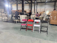Chaises pliantes en résine plastique blanches pour événements, mariages, locations, salles de réception, camping, extérieur, jardin - Vente en gros à prix réduit