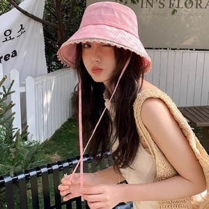 Sombrero de Pescador Azul de Lino y Algodón con Adorno Floral, Protección Solar, Estilo Casual para Mujer, Primavera/Verano - Product Image 2