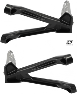 Kit de repose-pieds arrière Sur-Ron Ultra, repose-pieds de moto en métal noir pliables avec design réglable - Product Image 1