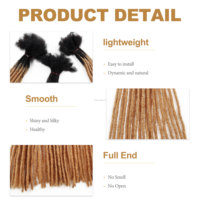 Extensions de Cheveux 0,6 cm Dreadlocks Vierge Mongole Afro Crépu Bouclé Cheveux Crochet Rasta