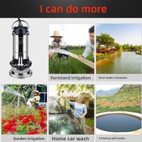 Pompe à eau domestique 220V en acier inoxydable, pompe agricole pour eaux usées, pompe de lavage de voiture, pompe de puits profond