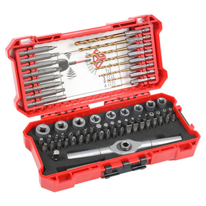 68-Piece T-Type <b>Ratchet</b> Screwdriver Set 1/4 In <b>Socket</b> Drive Steel Bits Kit With Tool Case - Product Image 2