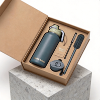 Bouteille d'eau isotherme personnalisée en acier inoxydable 304, réutilisable, noire, pour le sport, la randonnée, la salle de sport, vente en gros pour adultes