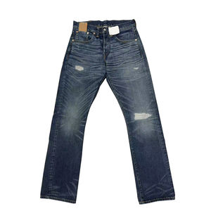 Jeans da Uomo in <span class=keywords><strong>Denim</strong></span> Giapponese Selvedge Personalizzati 100% Cotone Vestibilità Slim Effetto Invecchiato Lavato - Product Image 1