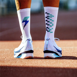 Nén Chạy Vớ Tùy Chỉnh Thể Thao Đệm Thể Thao Crew Vớ Với Vòm Hỗ Trợ Toe Merino Chạy Đi Xe Đạp Vớ Người Đàn Ông - Product Image 1