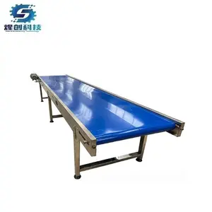 SUS304 Stainless Steel Food Grade PU Belt Conveyor System With Variable Speed