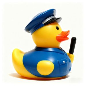 Jouets de bain pour enfants en caoutchouc, petits canards policiers jaunes professionnels, vente en gros et personnalisation - Product Image 3