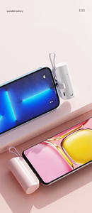 แบตเตอรี่สำรองแบบพกพาขนาด 5000mAh พร้อมสายชาร์จในตัว สำหรับ <span class=keywords><strong>iPhone</strong></span> <span class=keywords><strong>14</strong></span>, Samsung S22, Xiaomi 12S - Product Image 5