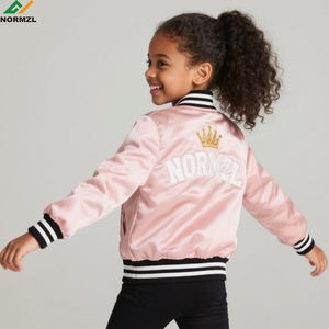 Geborduurd Kroonlogo Kids Jassen Sport Trainingspak Custom Sublimatie Cheerleading Honkbal Jack Dansteam Satijnen Jasje - Product Image 5