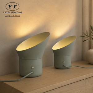 Lampe de table LED moderne, lot de 2, en fer, à intensité variable au toucher, lumière d'ambiance chaude pour chambre à coucher, chevet, bureau et table de nuit décorative - Product Image 1